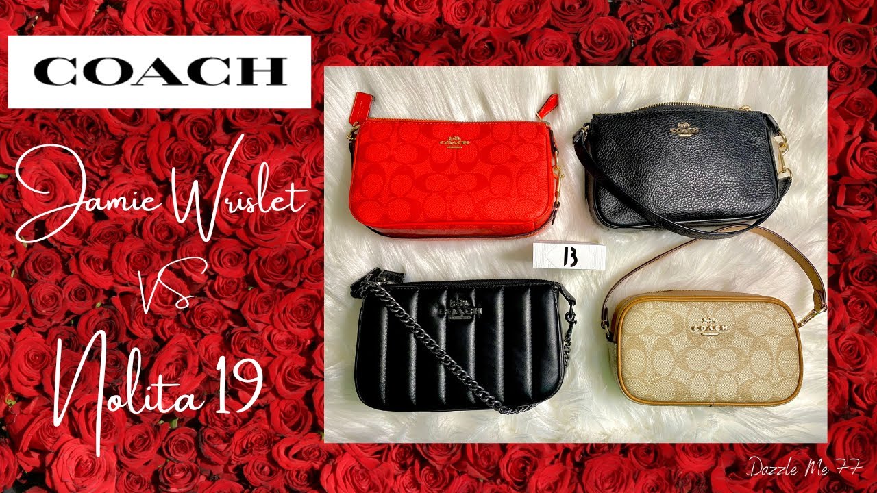 COACH Jamie Wristlet vs COACH Nolita 19: What fits & Friend Mail 