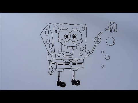 Video: Cara Menggambar SpongeBob Secara Bertahap