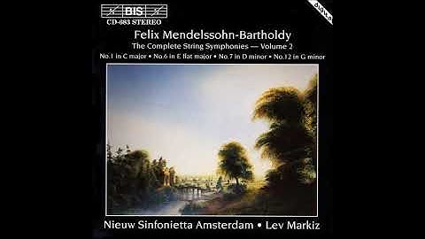 Felix Mendelssohn : String Symphony No. 12 in G minor (1823)