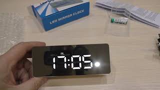 Зеркальные электронные LED-часы Losso Premium