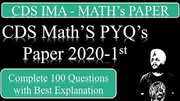CDS 1 2020 Maths Solution | CDS Previous Year Maths Questions 2020 #cdsmaths  by Balwinder Singh