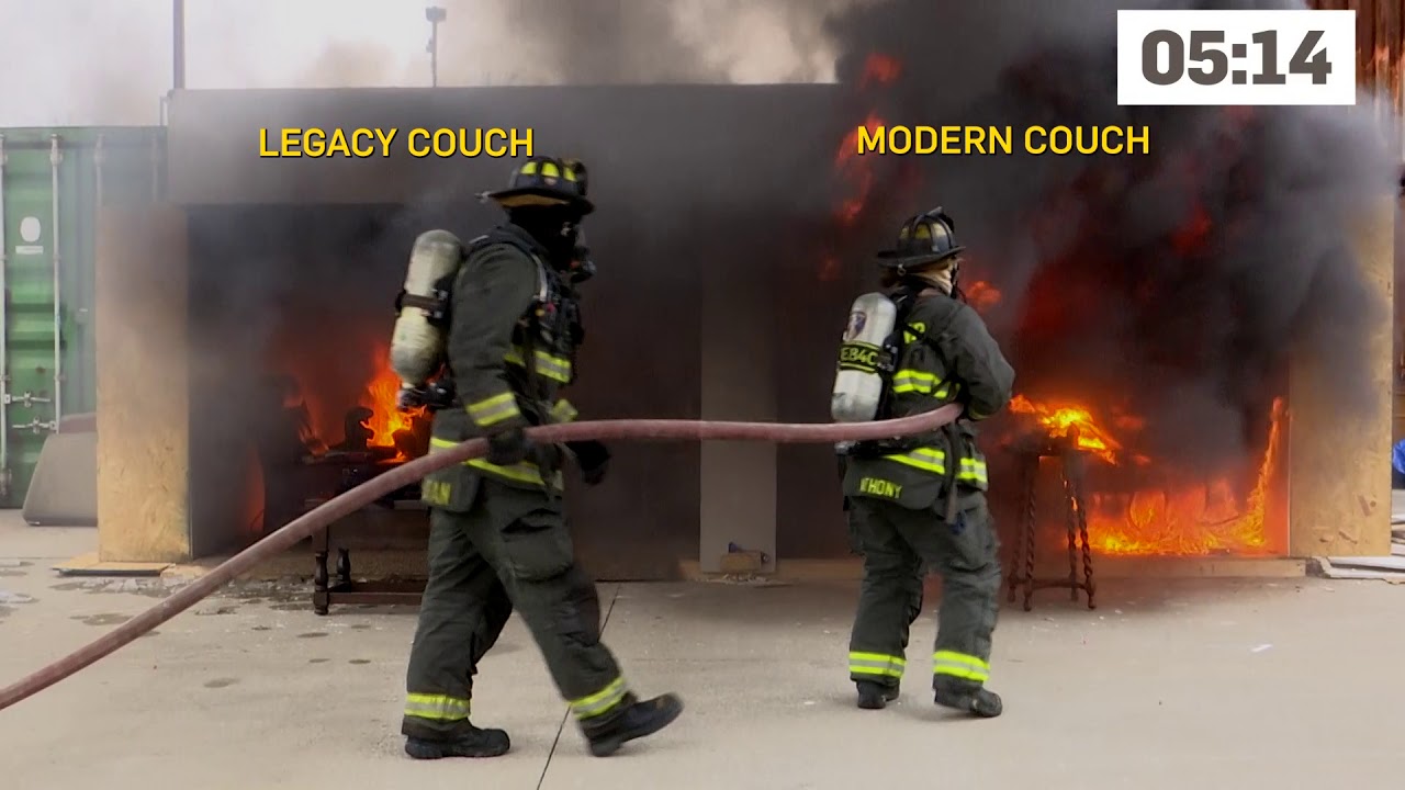 Furniture fire demonstration YouTube