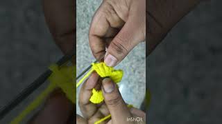 crochet pattern flower design🌺 #crochet easy and simple flower #ytshorts