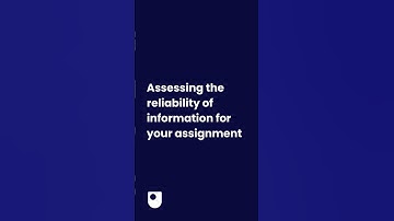 Assessing the reliability of information for assignments #openuniversity training sessions #shorts