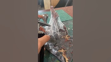 How to make miniature spider webs!! 🕸️ #miniature #realistic #spiders #web #howto #turotial #shorts