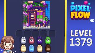 Pixel Flow Level 1379 Solution Walkthrough