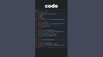 What is Local-Storage? | Kutty Demo | Explained in தமிழ் | #shorts #javascript #localstorage