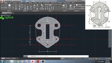 Auto CAD 2015 | 2D Sketch Practice Exercise | Example 2 (Part 2)