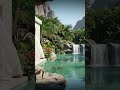 Turquoise Waterfall Paradise (NO MUSIC) | Nature Sounds Only