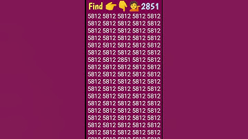 find the odd number #2851 #braingame #butifyoucloseyoureyes #trader #wordpuzzlegame #oddnumber