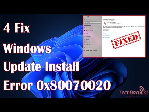 Windows Update Install Error 0x80070020 Tutorial - 4 Fix How To