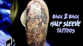 vlog | HALF SLEEVE TATTOOS (sesh 1)