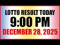 Lotto Results 9PM Dec 28, 2025 🎱
