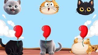 Cute Cat Heads to Their Bodies! 🐱🎈 Funny Puzzle for Kids screenshot 2