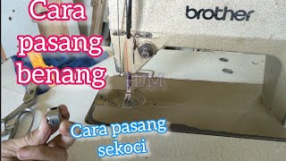 cara memasang benang mesin jahit biar menganyam dengan baik