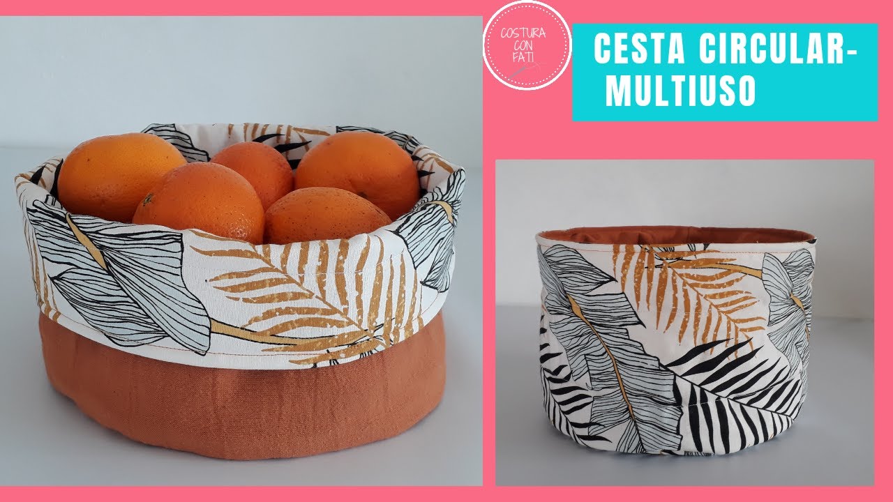 [TUTORIAL - DIY ] Cómo hacer una cesta circular / cesta circular de tela