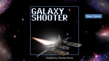 Galaxy Space Shooter Demo - Game Play with Main Menu