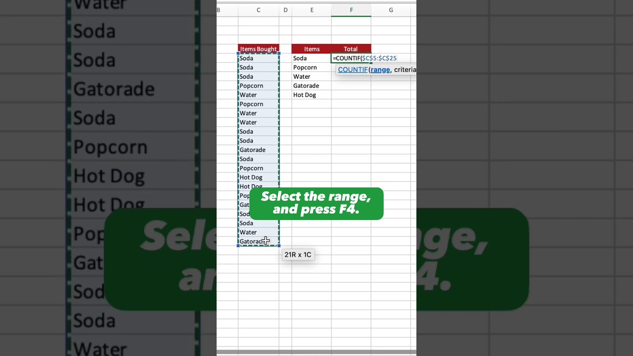 Count Distinct Values In 10 Seconds Using Excel