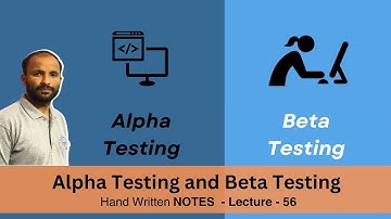 Alpha Testing and Beta Testing of Products in Software Engineering Tutorials - Lec 56