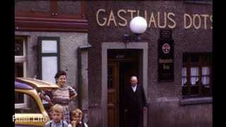 1955, Mystery reel! Sights and people possibly near Frankfurt, Germany