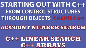 C++ Programming Challenge 8-1: Charge Account Validation (C++ Array, Linear Search)