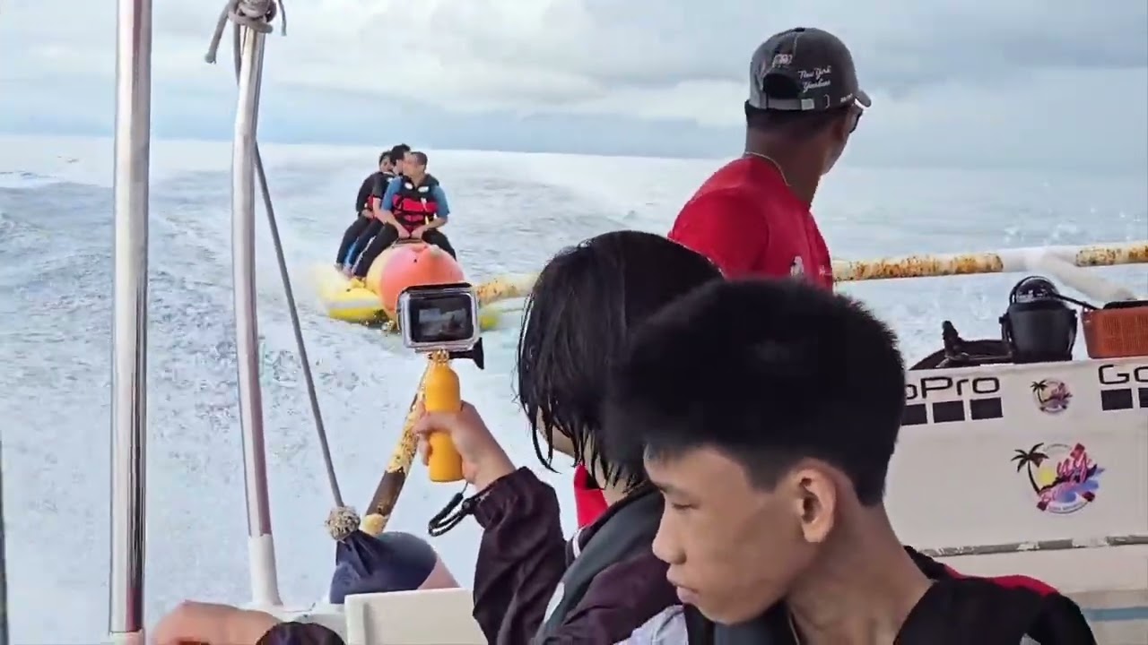 Cruising banana boat at Manukan Island, K.K