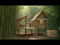 Man Living in the Forest - Built a Secret Shelter with Bamboo