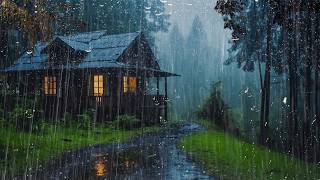 Deep Forest Rain Sounds 🌙 Heavy Rain & Rolling Thunder to Beat Insomnia, Relieve Stress & Relax