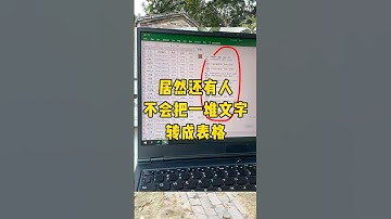 一堆文字快速转成表格#文员 #excel #办公技巧 #职场 #每天学习一点点