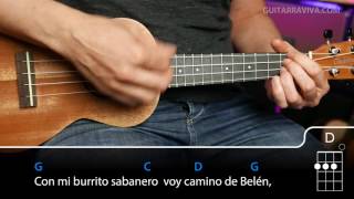 Acordes Burrito Sabanero cover ukelele