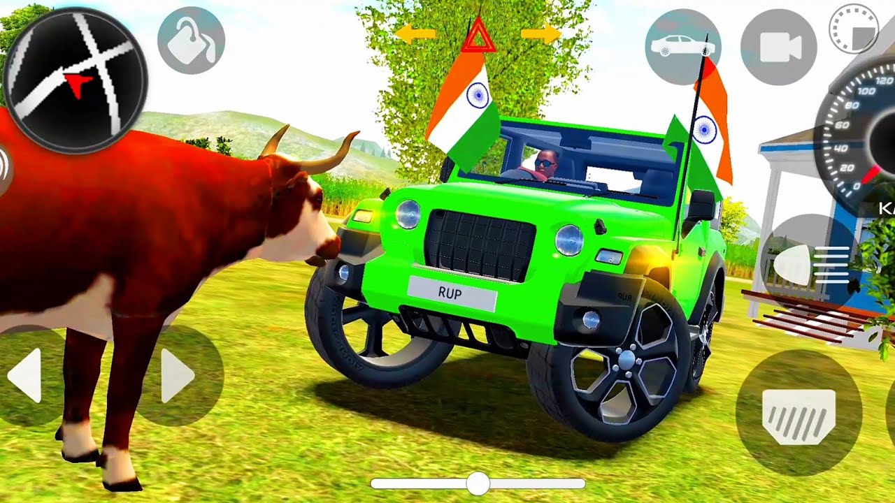 Modified Mahindra Thar😈Games:Indian Green Thar (Gadi Wala Games) Car Game Android Game 