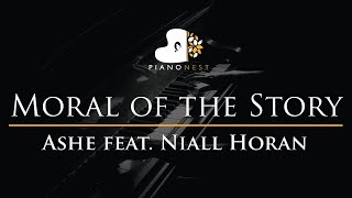 Ashe - Moral of the Story feat. Niall Horan - Piano Karaoke Instrumental Cover with Lyrics