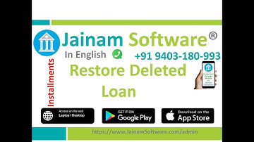 ♻️ How to Restore Deleted Loans in Jainam Software | NBFC & Microfinance Loan Recovery Feature"