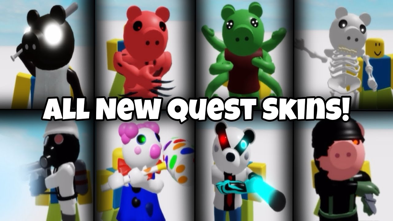 All New Quest Skins In Roblox Piggy YouTube 