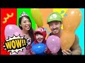Learn Colors with balloon Finger Family Song Nursery Rhymes for kids & baby★マリオたちが風船対決★英語の歌で色も覚えよう