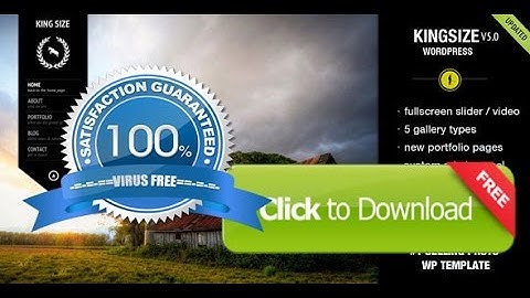 King Size Fullscreen Background WordPress Theme