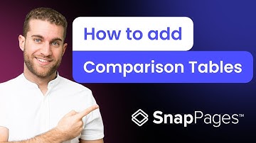 How to add Comparison Tables to SnapPages