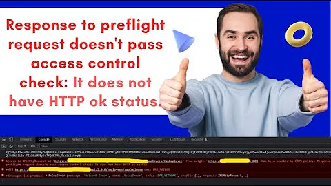 Response to preflight request doesn't pass access control check: It does not have HTTP ok status.