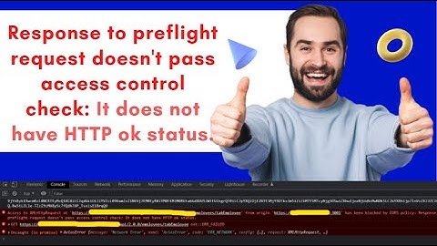 Response to preflight request doesn