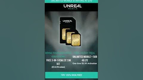 Unreal Mobile $0.99 Fee Activation!!!