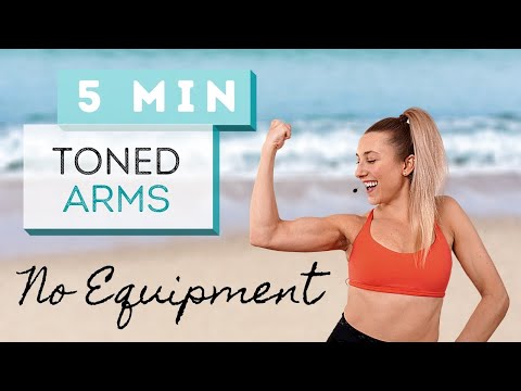 5 min TONED ARMS Workout Challenge (No Equipment)