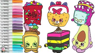 Shopkins Coloring Book Compilation Dippy Avocado Jingle Purse Jelly B Nutty Butter Gran Jam