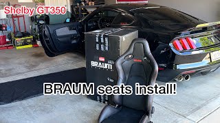 New seats for the Shelby GT350!! Installation and first looks! BRAUM FalconS2