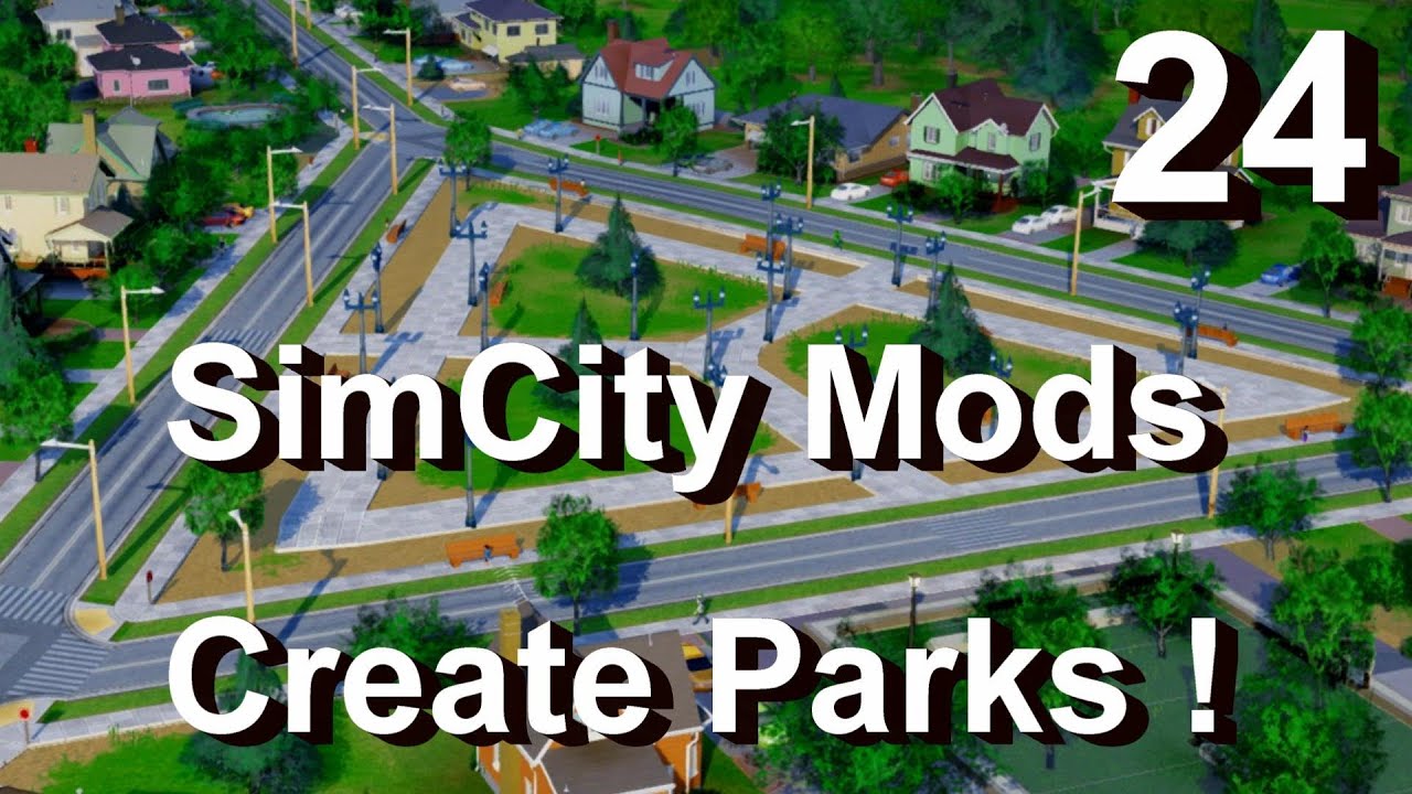 Simcity 5 13 Mods 24 Create Parks Any Shape Tree Bench Path Mods By Xoxide Review Youtube