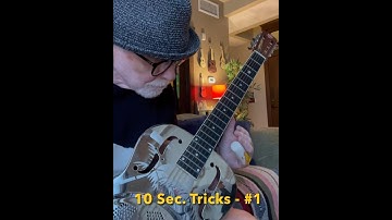 Ten Second Tricks in Open D (DADF#AD) - #1 - Learn to Play Resonator Slide Guitar Blues Licks