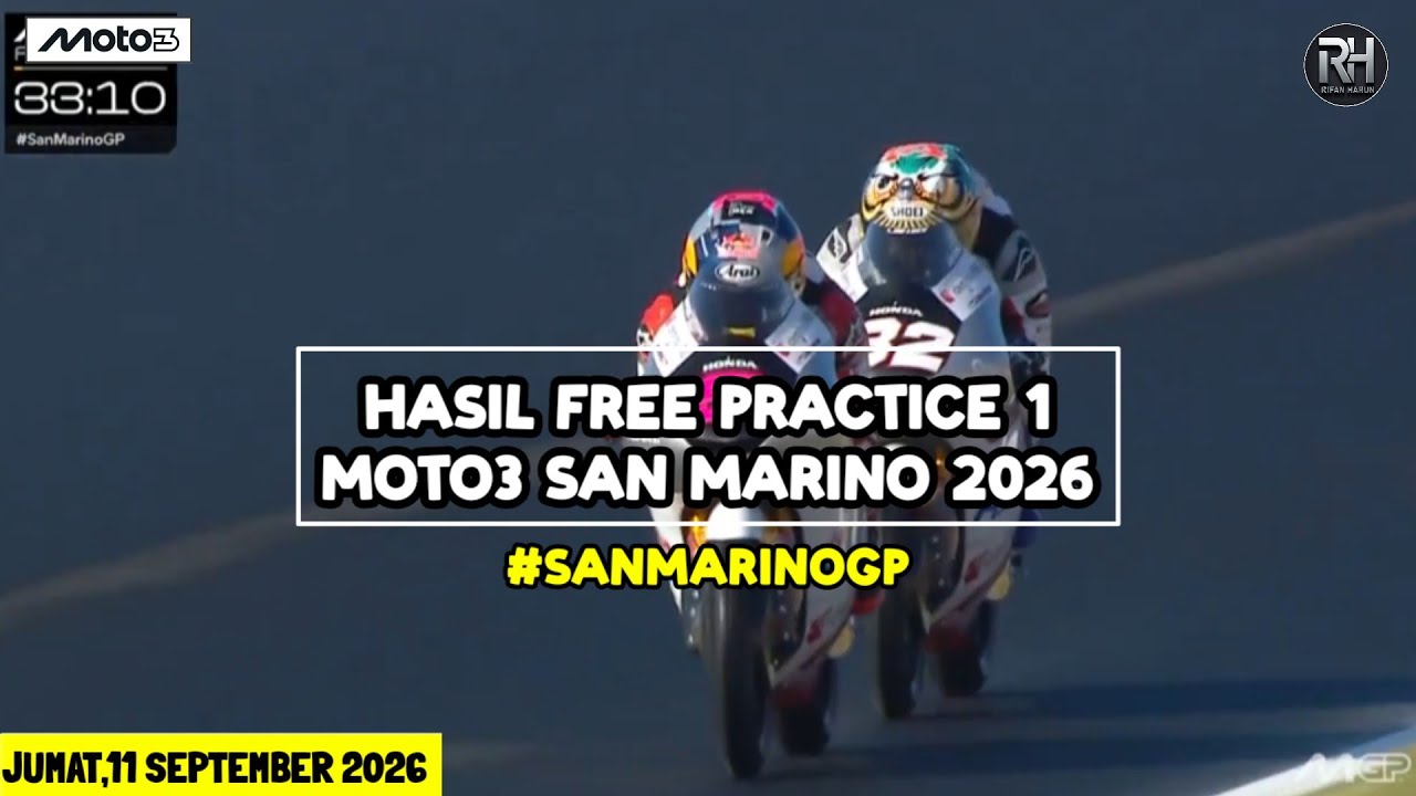 Hasil Moto3 Hari ini~Hasil Free Practice 1 Moto3 San Ma… — Transcript