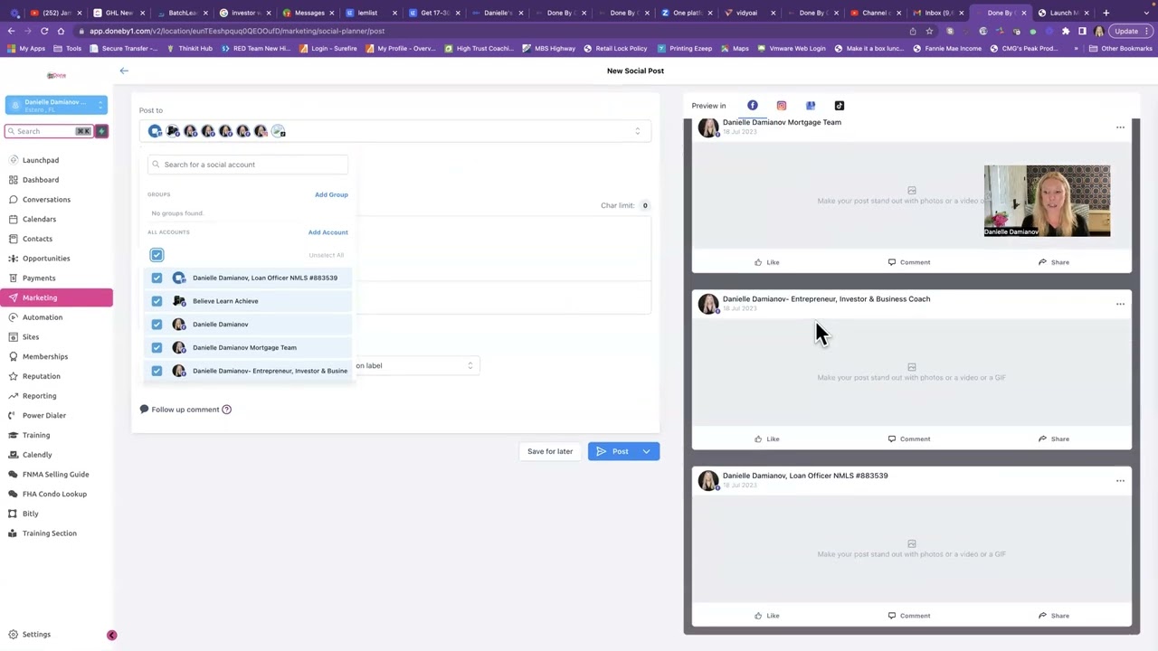 Automate your Social Media Posts with Done By One CRM!