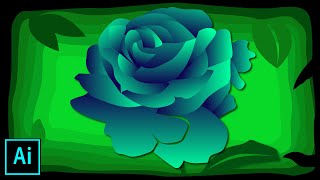 Rose - Paper Cut Illustration in Adobe Illustrator | Timelapse | Layered Art | Artideus screenshot 5