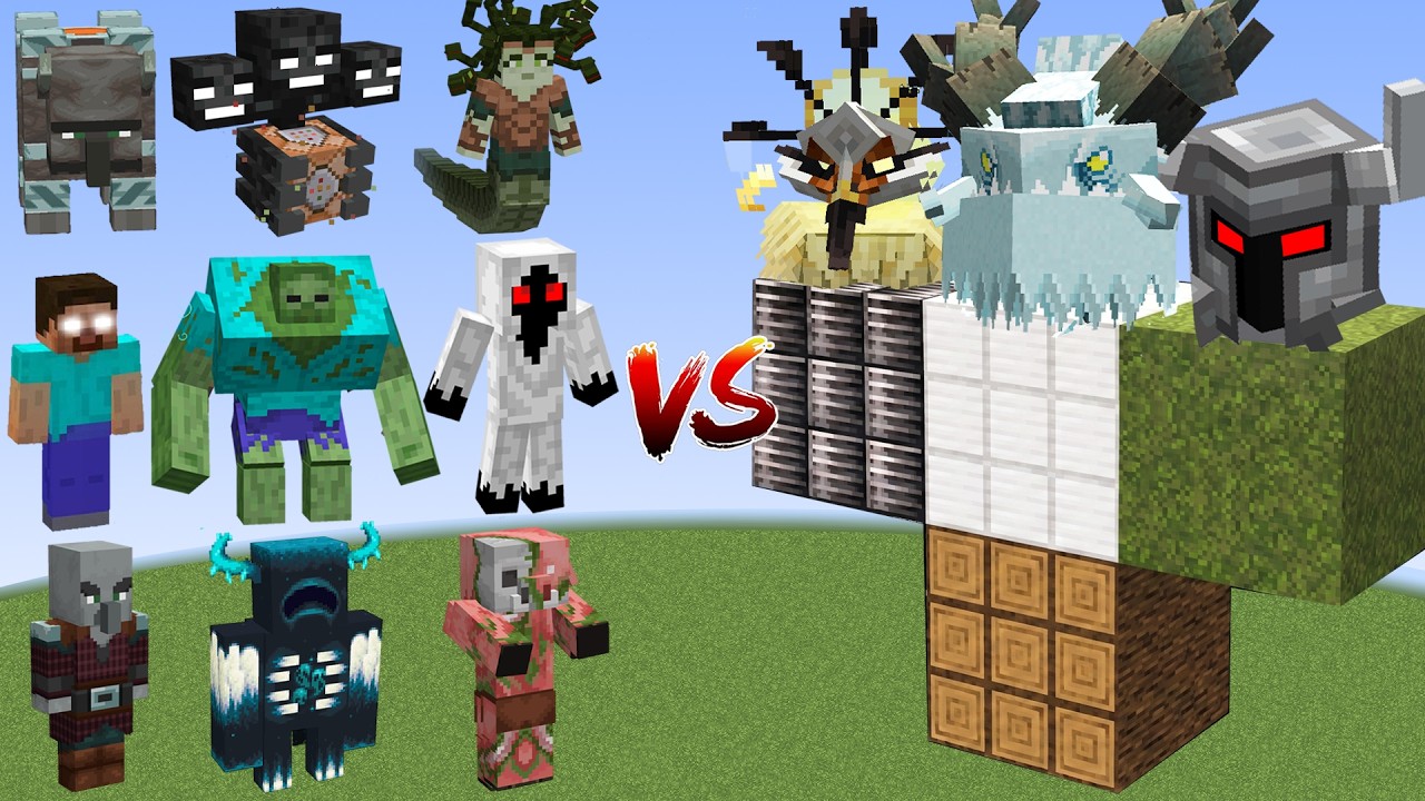 ALL Minecraft Bosses vs Mowzie's Mobs