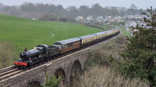 7827 LYDHAM manor runs the Saturday timetable on the Paignton Dartmouth railway 7th march 2026